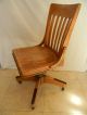 Antique Banker Office Chair Finish B.  L.  Marble Chair Co. 1900-1950 photo 2