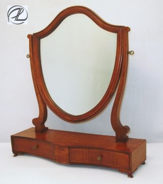 Antique Shaving Dresser Mirror Wood Mahogany Drawers Vintage Dresser Mirror Grt photo