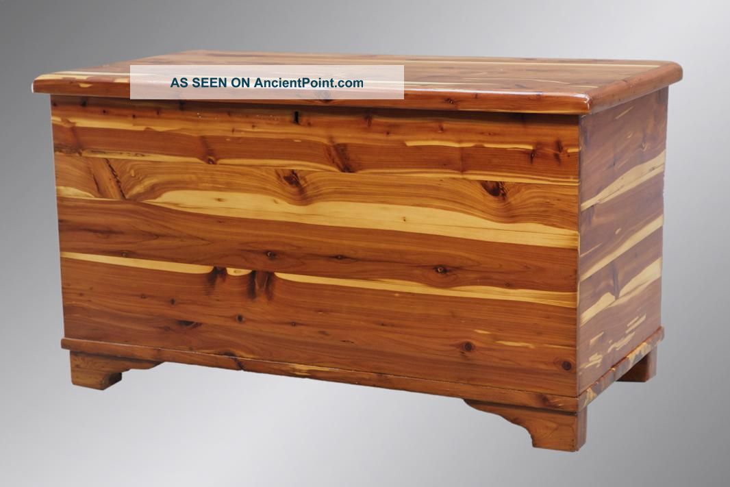 15897 Antique Rustic Natural Cedar Chest By Bloom 1900-1950 photo