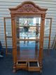 49820 Fancy Carved Mahogany China Cabinet Curio With Drawers Post-1950 photo 6