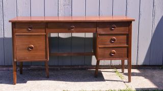 Mid - Century Modern Danish Style Desk By Stanley Vintage Eames Furniture Writing photo