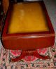 Regency Styled Mahogany Coffee Table With Morrocan Leather Hand Tooled Top 1900-1950 photo 2
