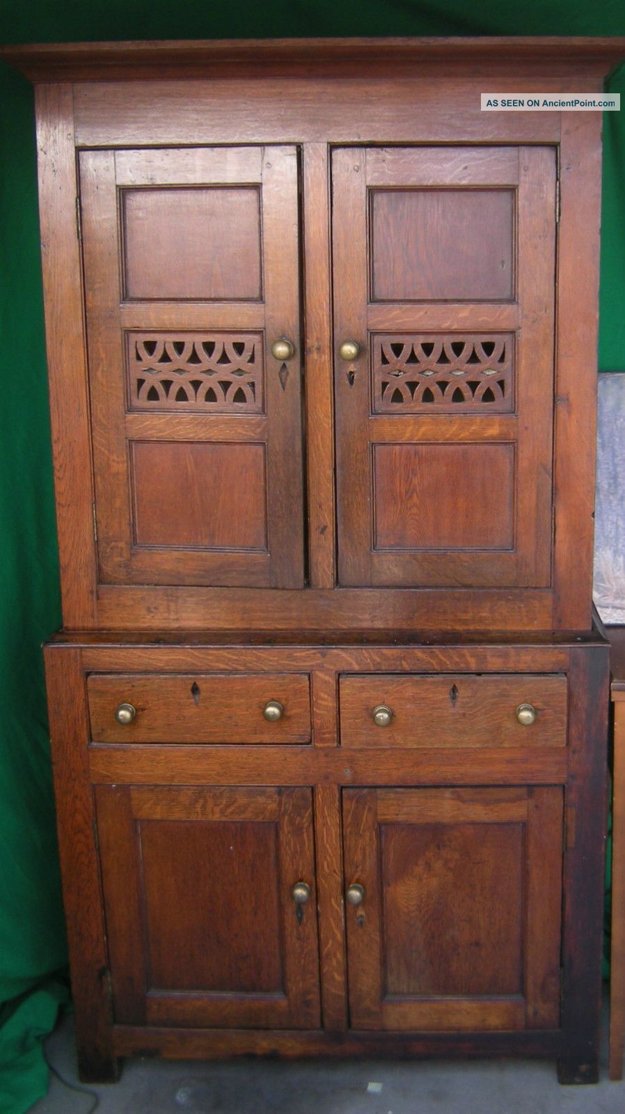 18th Century Oak And Bread Cheese Cupboard 1800-1899 photo