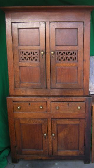 18th Century Oak And Bread Cheese Cupboard photo