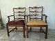 Vintage Chippendale Chairs With Scallop Shell Design And Needlepoint Seats 1900-1950 photo 2