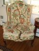 Vintage Ethan Allen Georgian Court Wing Back Chair Have The Pair Too Crewel Post-1950 photo 1