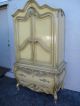 Tall French Bombay Painted Silver Leaf Armoire By Romweber 2758 Post-1950 photo 3