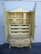 Tall French Bombay Painted Silver Leaf Armoire By Romweber 2758 Post-1950 photo 4
