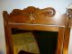 Antique Oak Dresser Vanity,  Bureau With Beveled Mirror Refinished Orig.  Drawer 1900-1950 photo 1