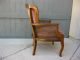 Pair Vintage Mid Century Modern Cane Wingback Rose Arm Chairs French Provincial Post-1950 photo 4