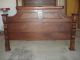 Antique Victorian Style Bed Walnut & Burl Wood 3/4 Three Quarter Or Double Size 1900-1950 photo 4
