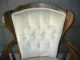 Pair Vintage French Provincial Wingback Cane White Velvet Arm Chairs Post-1950 photo 6