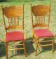 Oak Table And 4 Oak Pressback Chairs 1900-1950 photo 1