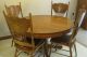 Oak Table And 4 Oak Pressback Chairs 1900-1950 photo 7