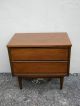 Pair Of Mid - Century Walnut End / Night Tables By Bassett 2305 Post-1950 photo 4