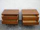 Pair Of Mid - Century Walnut End / Night Tables By Bassett 2305 Post-1950 photo 6