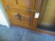 49674 Antique Victorain Oak Bookcase Cabinet Curio With Desk & Wood Shelves 1800-1899 photo 5
