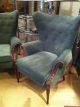 Vintage Tufted Wing Back Chairs Newly Upholstered Clean Library Cigar Pair Post-1950 photo 1