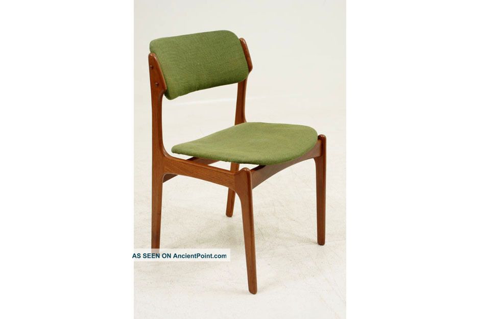 4 Teak Dining Chairs By Erik Buch Post-1950 photo