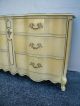 French Painted Double Serpentine Dresser With Mirror By Bassett 2491 Post-1950 photo 8