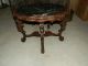Stunning Antique Victorian Marble Top Lamp Table W/amazing Carved Base 1800-1899 photo 6