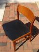 Beauitful Mid - Century Modern Wood & Leather Chairs,  Set Of 5 Post-1950 photo 10
