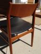 Beauitful Mid - Century Modern Wood & Leather Chairs,  Set Of 5 Post-1950 photo 4