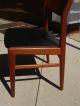 Beauitful Mid - Century Modern Wood & Leather Chairs,  Set Of 5 Post-1950 photo 5