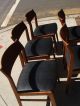 Beauitful Mid - Century Modern Wood & Leather Chairs,  Set Of 5 Post-1950 photo 6