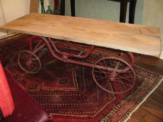 Vintage Surrey Bike Coffee Table - Very Unique - Many Uses photo