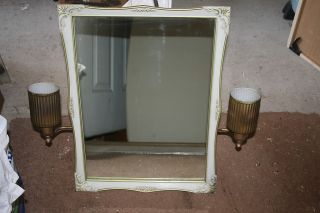 Antique Cabinet Medicine With Sconce photo