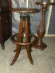 Antique Oak Rr Station Or Coal Miners Swivel Stool Chair 1900-1950 photo 10