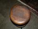 Antique Oak Rr Station Or Coal Miners Swivel Stool Chair 1900-1950 photo 4