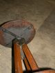 Antique Oak Rr Station Or Coal Miners Swivel Stool Chair 1900-1950 photo 8