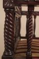 Fine Pair Of Rococo Revival Victorian Solid Mahogany Carved Antique Arm Chairs 1800-1899 photo 11