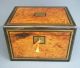 Quality Antique Victorian Burr Walnut Ebony & Brass Inlaid Stationary Box 1800-1899 photo 5