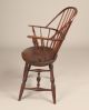 Fine Antique 18th Century American New England Sack Back Windsor Side Arm Chair Pre-1800 photo 3