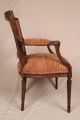 Pair Of French Louis Xvi Antique Style Upholstered Carved Fauteuil Arm Chairs Post-1950 photo 6
