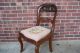 Pair Of Antique Victorian Balloon Rose Back Carved Chairs Needlepoint 1800-1899 photo 2