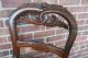 Pair Of Antique Victorian Balloon Rose Back Carved Chairs Needlepoint 1800-1899 photo 3