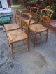 Hitchcock Set Of 4 Maple Stenciled Rush Seat Dining Chairs Post-1950 photo 9