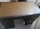 Antique Pedestal Solid Dark Wood Desk W/ Leather Pad On Top,  Over 70 Years Old 1900-1950 photo 2