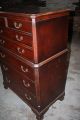 Antique Tall Mahogany Dresser - Lots Of Drawers - Brass Hardware 1900-1950 photo 1
