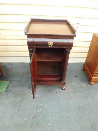 50928 Antique Empire Nightstand End Table Cabinet Stand photo