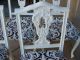 Set Of Four Vintage French Provincial Black And White Damask Dining Room Chairs Post-1950 photo 1