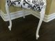 Set Of Four Vintage French Provincial Black And White Damask Dining Room Chairs Post-1950 photo 7