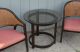 Mid Century Modern Dunbar Side Table With Circle Glass Top Vintage Design Knoll Post-1950 photo 5