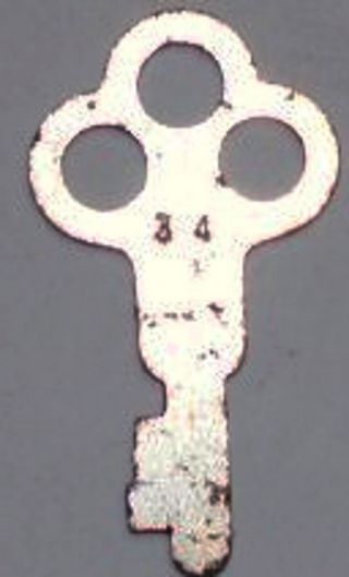 Antique Steamer Trunk Key Flat Key 34 Yale & Towne photo