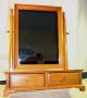 Vintage Hand Crafted Maple Shaving Dresser Vanity Mirror W/ Dovetailed Drawers Post-1950 photo 1