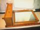 Vintage Hand Crafted Maple Shaving Dresser Vanity Mirror W/ Dovetailed Drawers Post-1950 photo 8